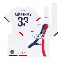 Camisa de time de futebol Paris Saint-Germain Warren Zaire-Emery #33 Replicas 2º Equipamento Infantil 2024-25 Manga Curta (+ Calças curtas)